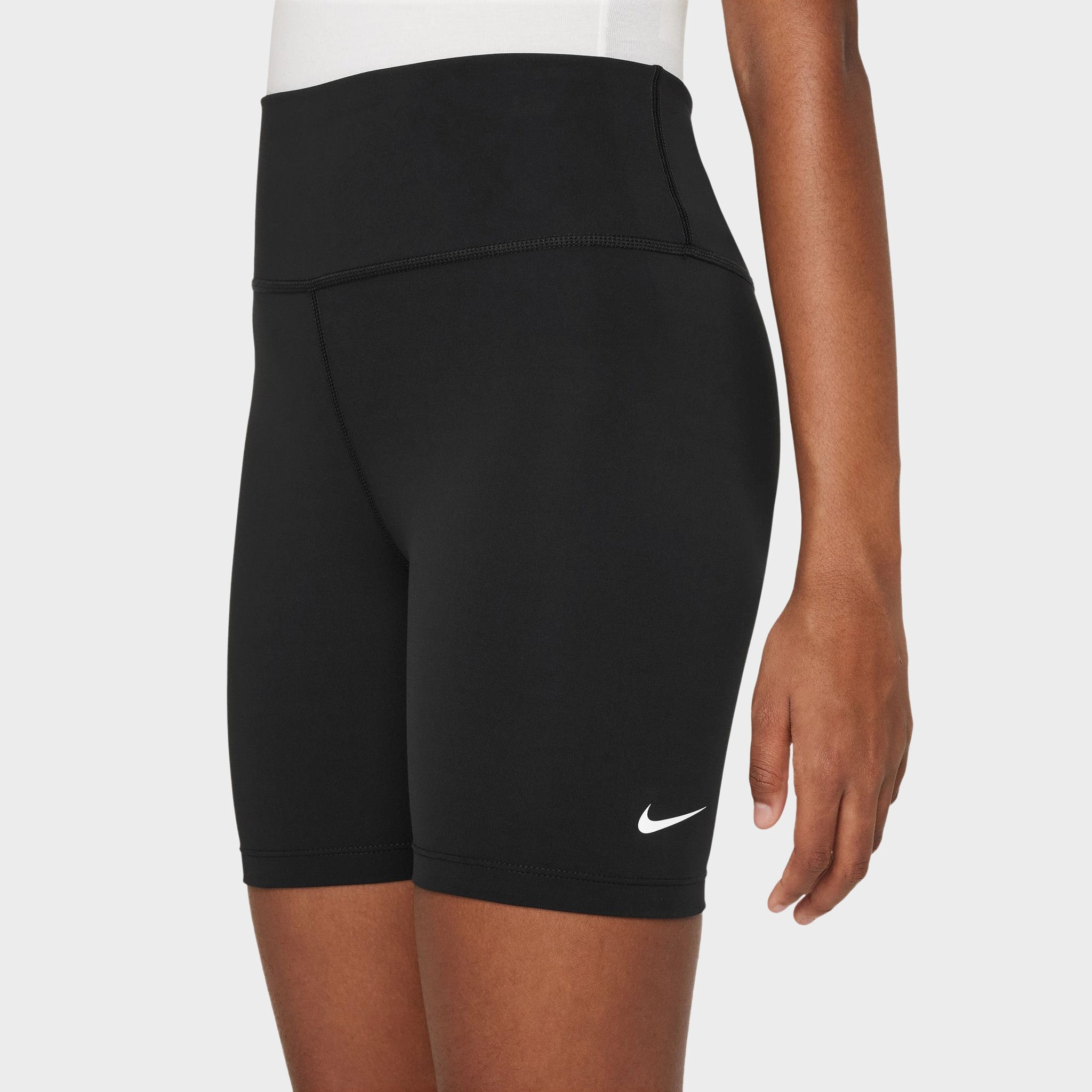Nike Junior Girls' One Dri-Fit Bike Shorts Black / White