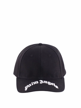 Palm Angels Curved Logo Embroidered Baseball Cap