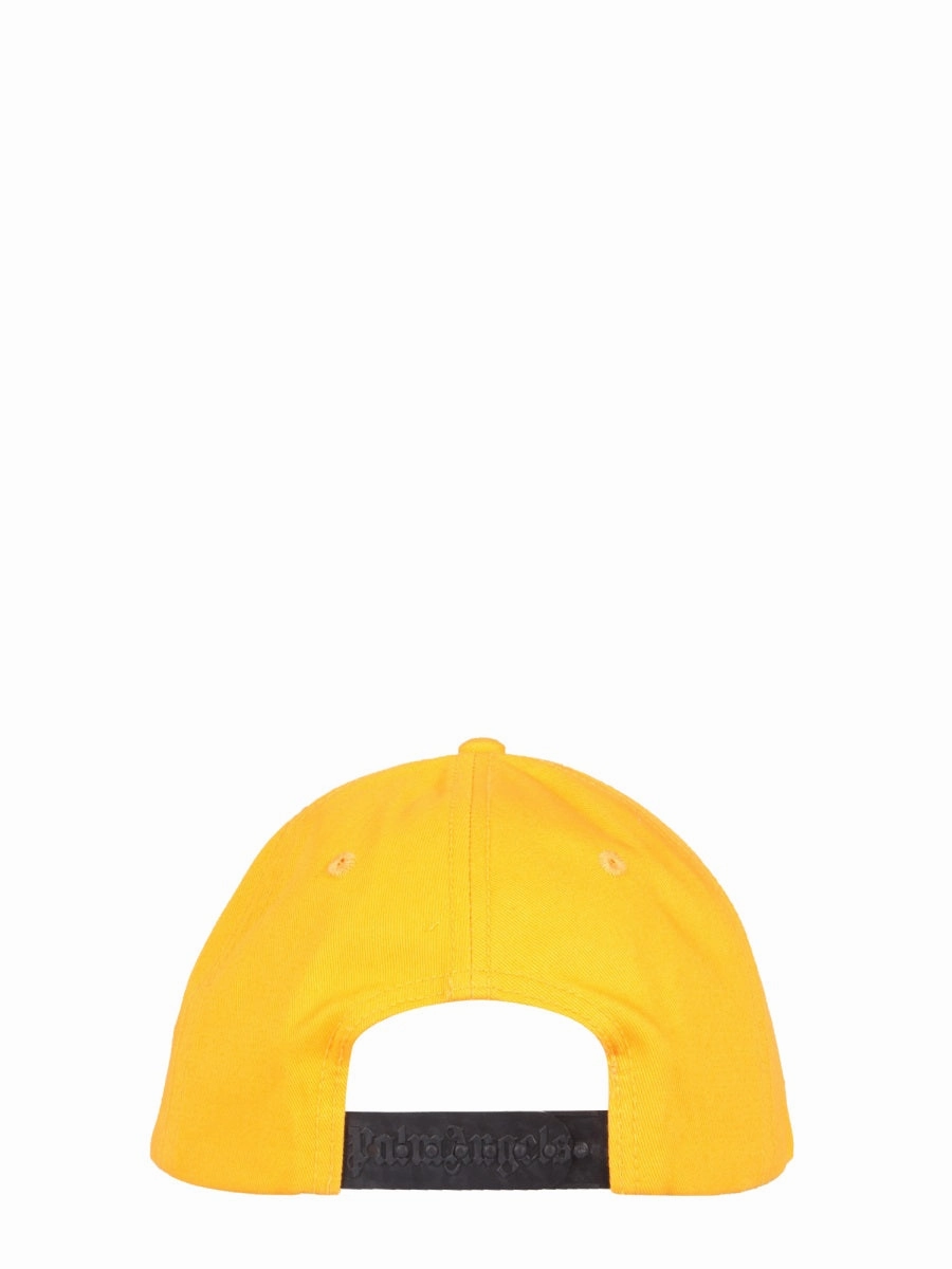 Palm Angels Curved Logo Embroidered Baseball Cap