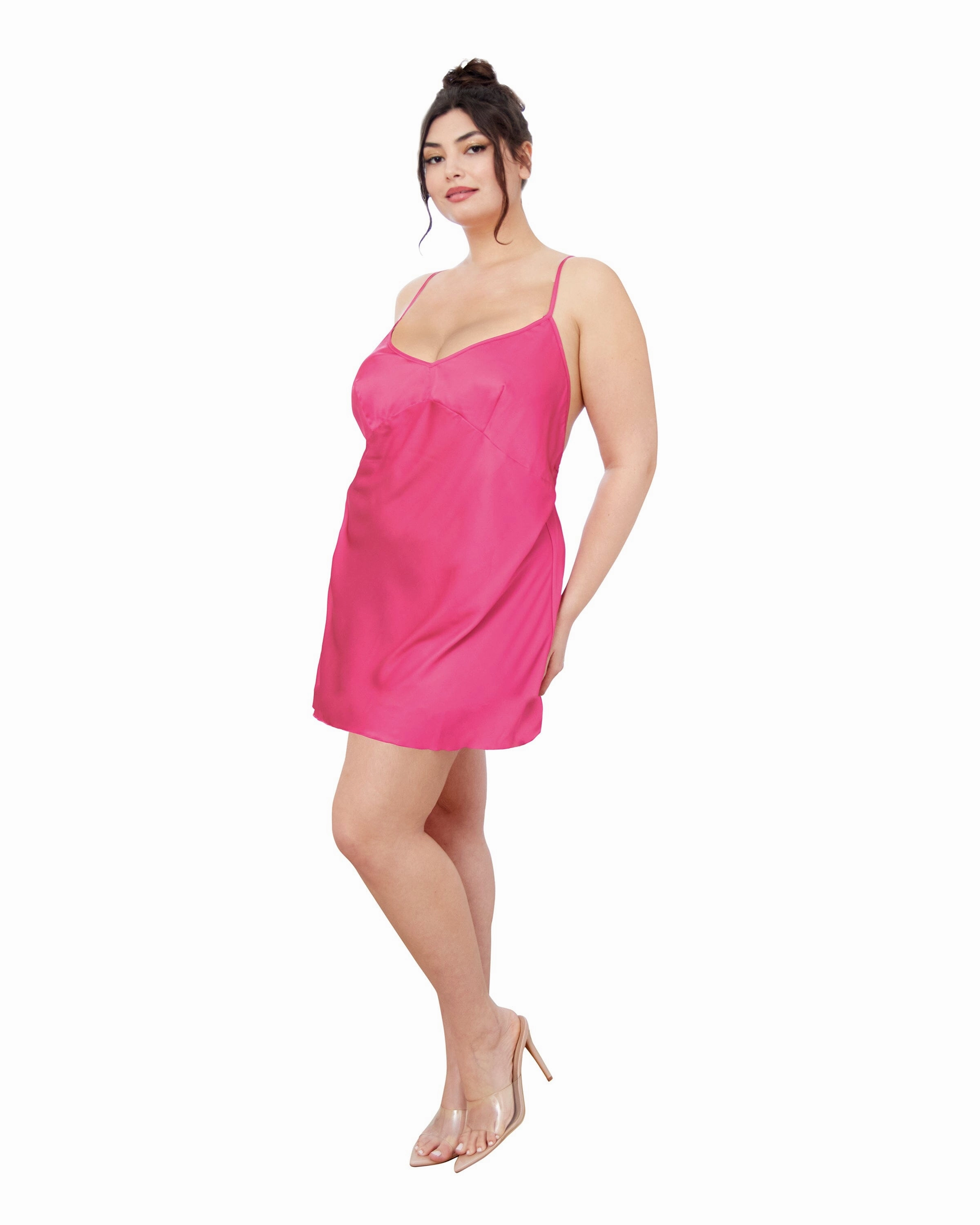 Soft Satin Chemise and Matching G-string Set