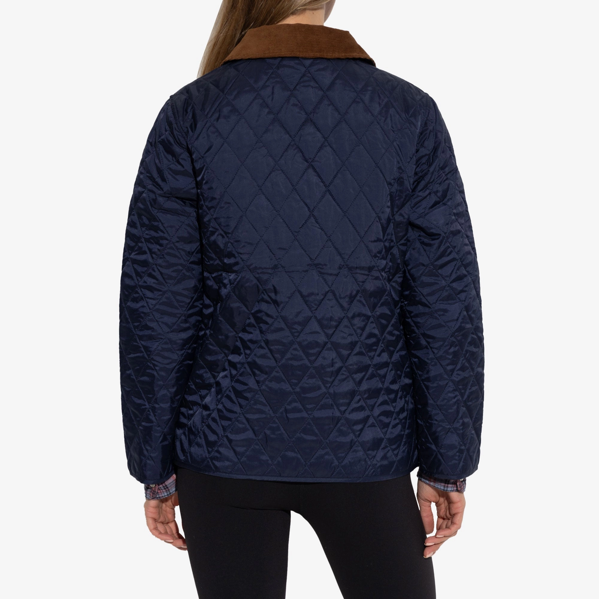 SPORTY & RICH | VENDOME NYLON QUILTED JACKET { NAVY