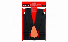 Task T77414 - Full Elastic Black Suspenders - 1/pack