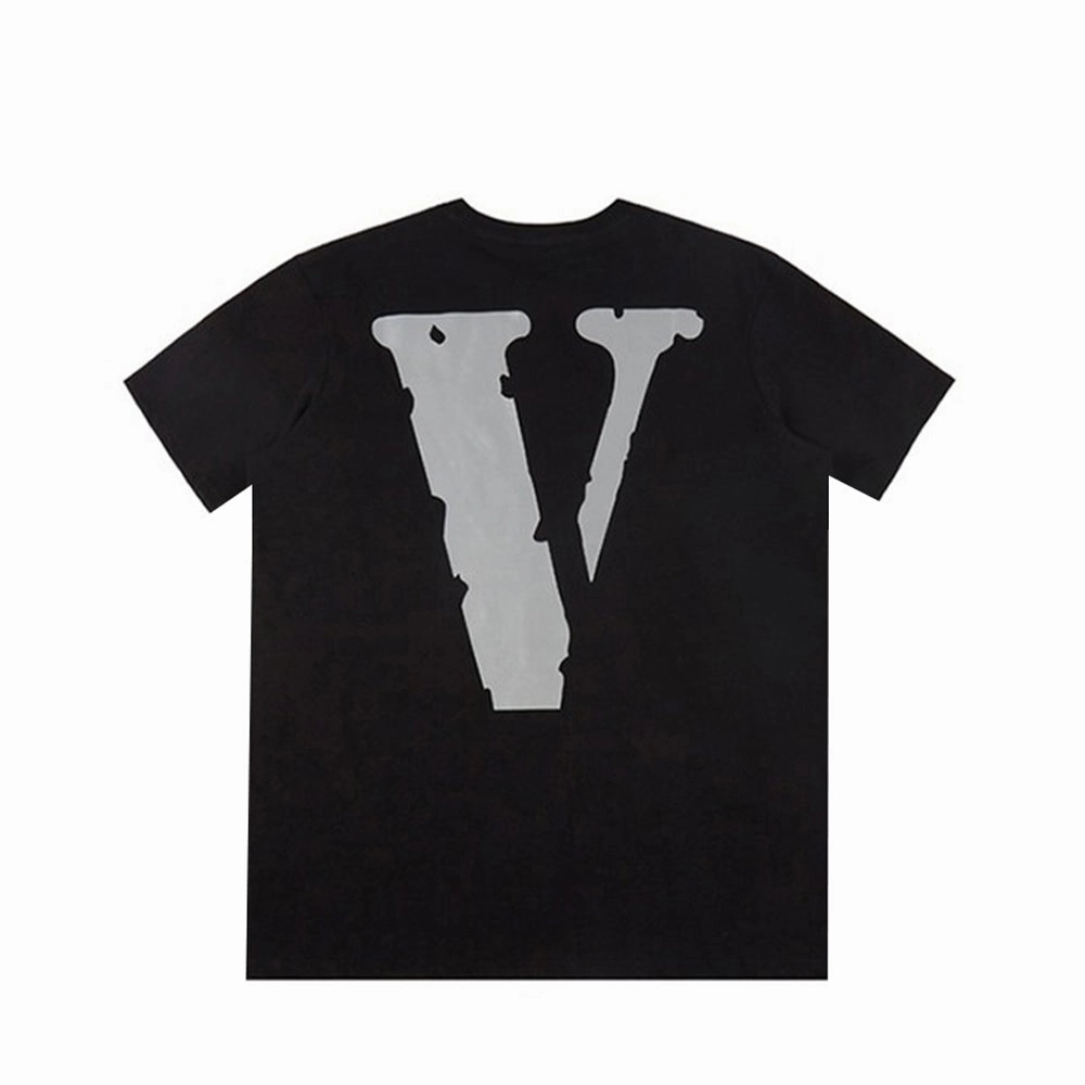 VLONE REFLECTIVE CLASSIC LOGO BLACK TEE -