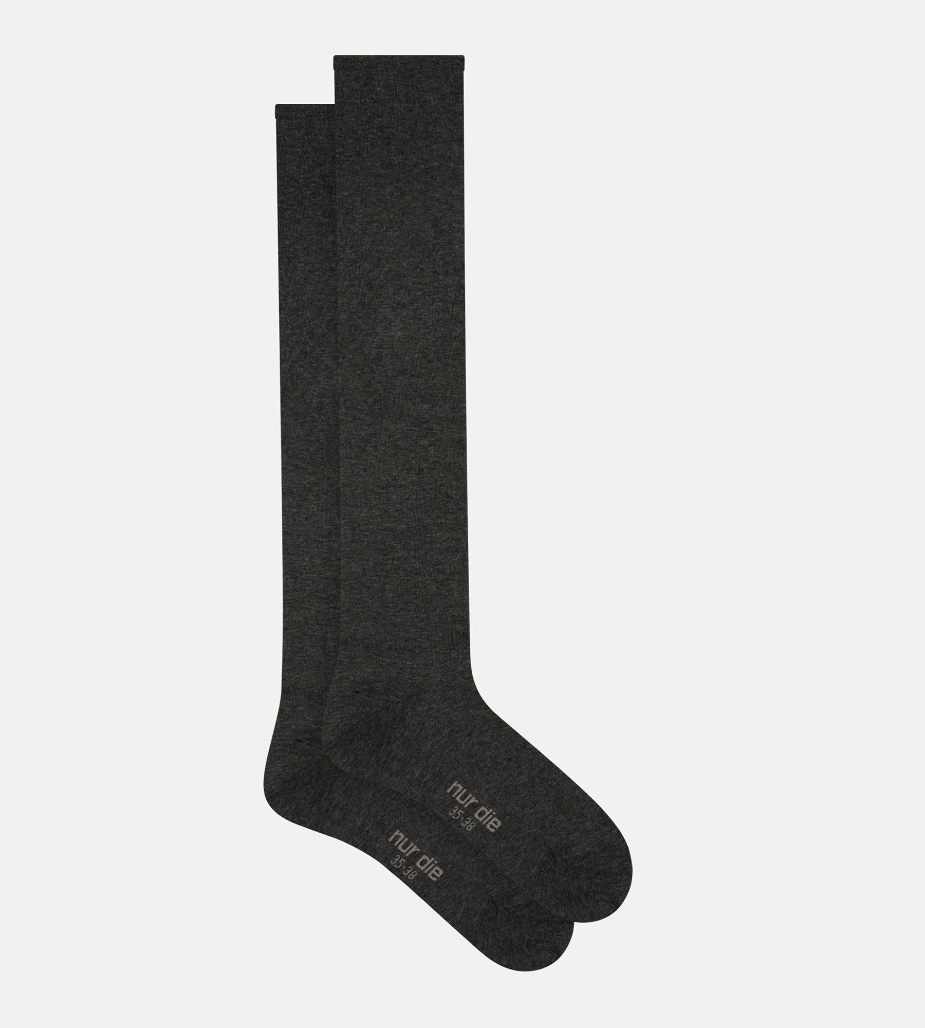 Women's cotton maxi socks Anthracite Chiné Dim