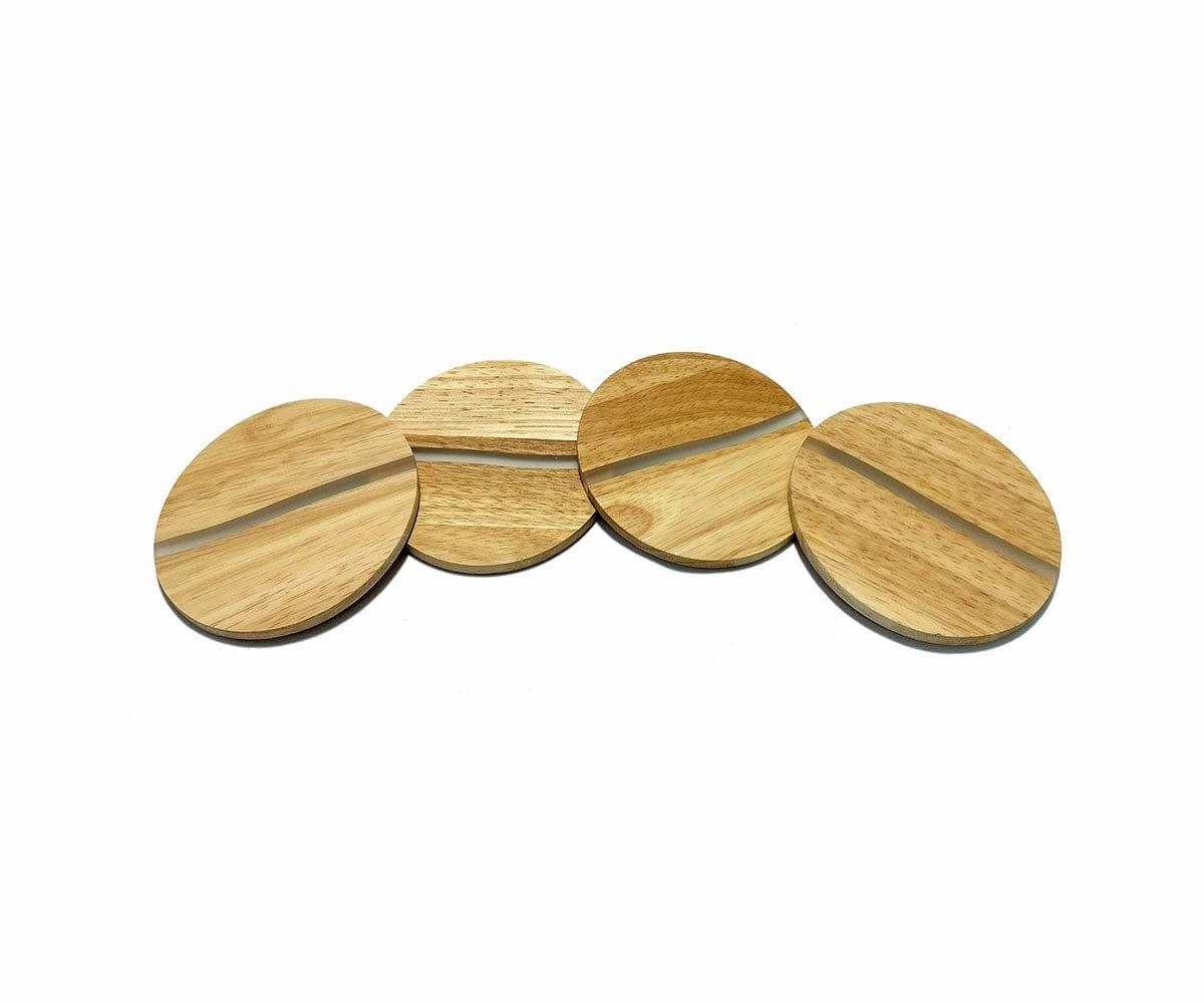 Wooden Channel Coaster Set