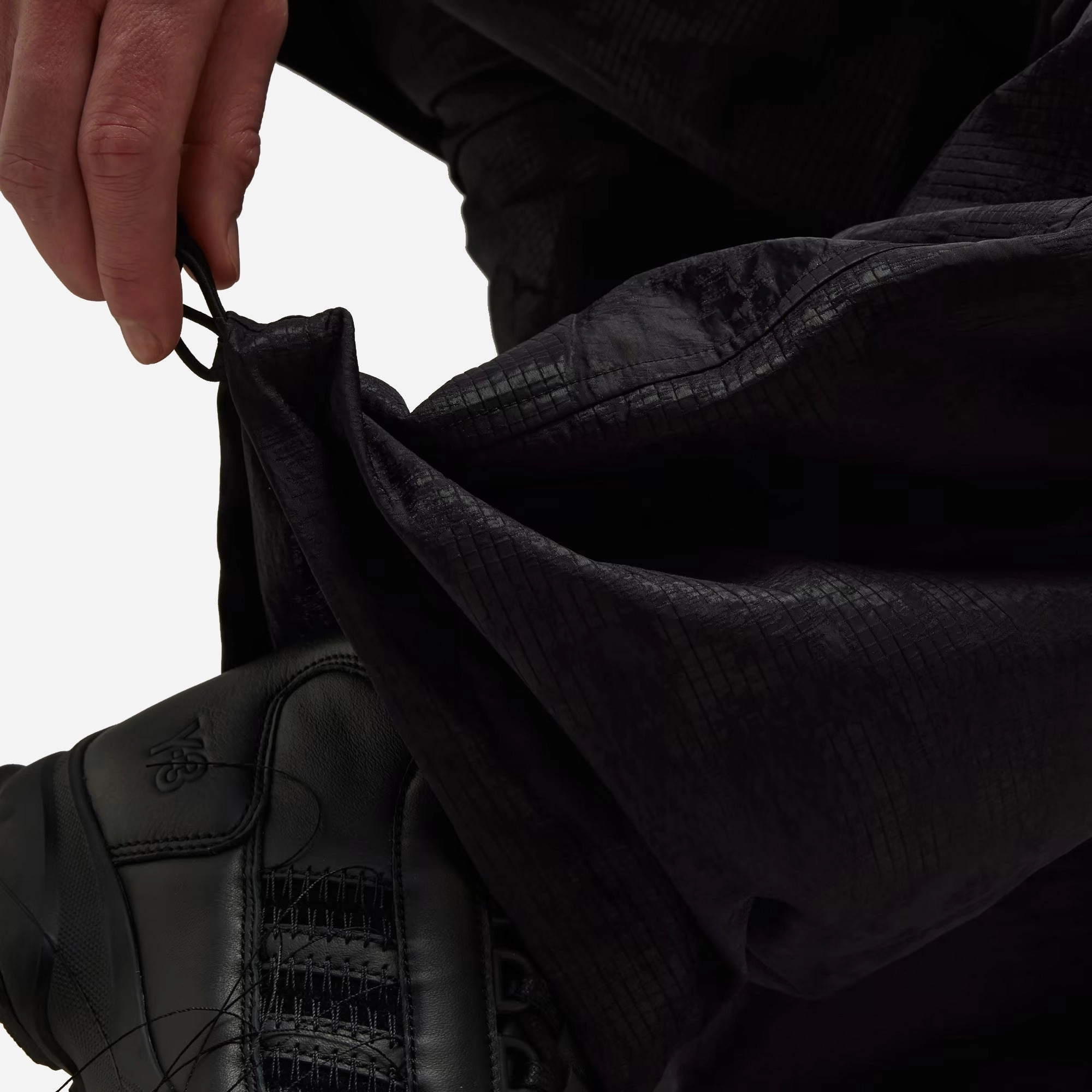 Y-3 | LINED JACQUARD RIPSTOP PANTS  { BLACK